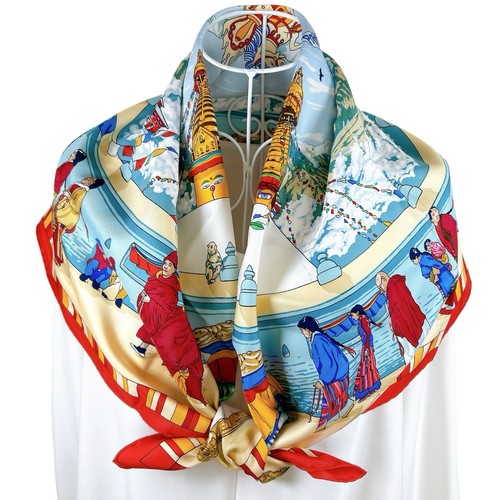 Sciarpa seta vintage hermes - vintage,