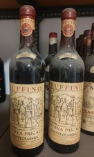 Bottiglia di vino Chianti classico Ruffino riserva ducale del 1969