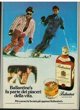 PUBBLICITA' ORIGINALE VINTAGE ANNI 80 - BALLANTINES SCOTCH WHISKY