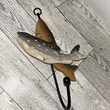 Rustic Fish Hook Wood Metal