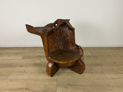 Poltrona trono legno - , scolpito