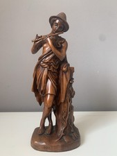 Scultura In Legno Suonatore Di