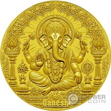 GANESH Gilded 3 Oz Moneda Plata 3000 Francs Cameroon 2026