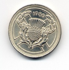 UK Regno Unito 1986 - Two Pounds - Irlanda del Nord, croce Celtica e lino