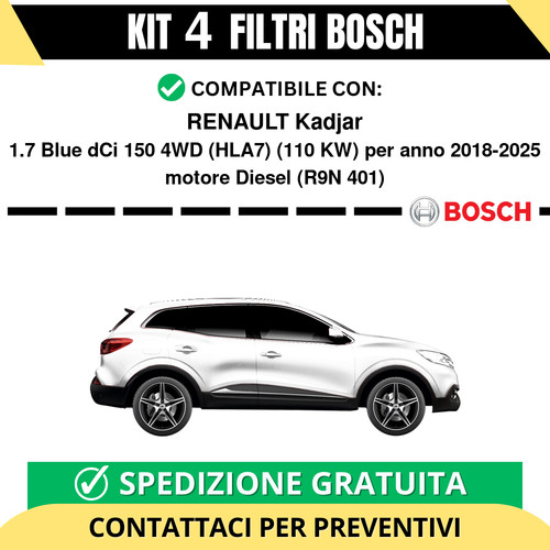Kit bosch filtri tagliando - 4,