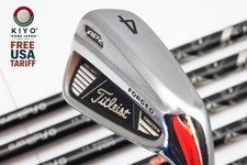 7 pezzi Titleist AP2 710 FORGIATO 4-5-6-7-8-9-PW Stiff Flex Fujikura Motore...