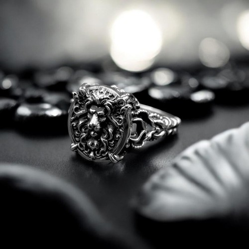 Anello leone argento - anello, in