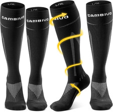 Calze Compressione Graduata Donna Uomo 2 Paia, Calze Elastiche a Compressione 20