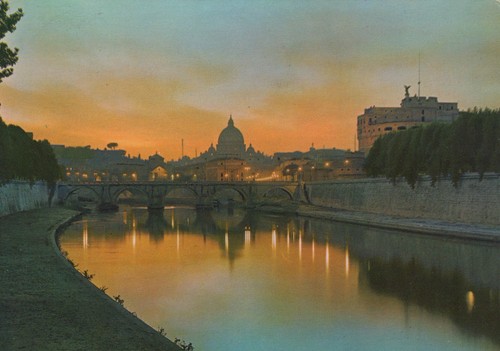 Cartolina epoca roma castel - d'epoca,