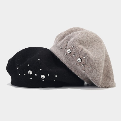 Donna strass basco cappello - strass,