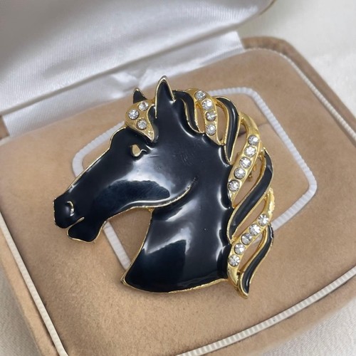 Spilla cavallo vintage smalto