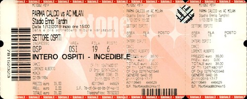 Biglietto stadio parma - biglietto,