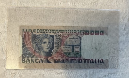 50000 lire volto donna - lire,