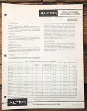Altec vott 411 604 515b - altec, 411-8a