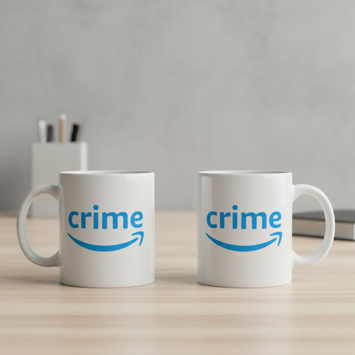Tazza parodia crime amazon - tazza,