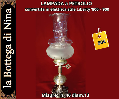 Lampada petrolio antica - lampada, a