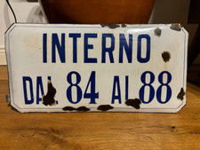 Insegna Smaltata Vintage Targa