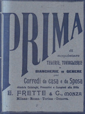 D1a - Ditta Biancheria E. FRETTE & C. MONZA - Pubblicita Advertising Anno 1903