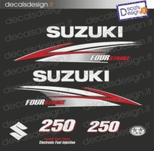 Adesivi motore marino fuoribordo Suzuki 250 cv four stroke barca stickers
