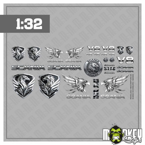Set adesivi scania grifone - scania, v8