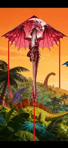 Aquilone drago rosso scuro - aquilone,