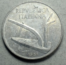 Italy 10 Lire 1951-R KM#93