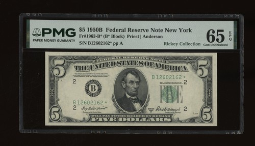 Dbr 1950 frn new york - 1950-b, $5