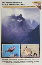 Ande Montagna e Fauna Selvatica Quadro Opuscolo Pieghevole Riferimento Foglio Educativo