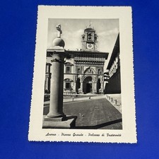 AREZZO PIAZZA GRANDE PALAZZO DI FRATERNITA' CARTOLINA VECCHIA