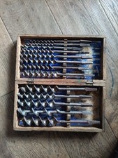 The James Swan Co. (13) Auger Drill Bits in Original Box Falegnameria Vintage 