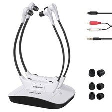 SIMOLIO 2,4 GHz Cuffie Wireless per TV Senza Fili,amplificatore audio personale