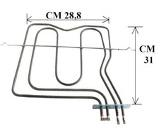 RESISTENZA FORNO ARISTON INDESIT SUPERIORE DOPPIA 1000 + 1200 W  MC   RS 60
