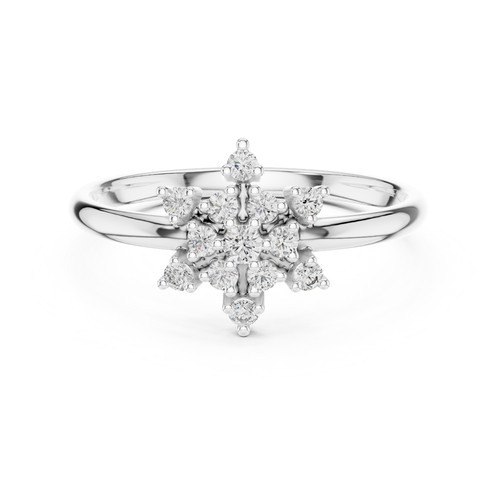 Anello con diamanti naturali