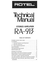 Manuale di servizio - Manuale di servizio per Rotel RA-913 