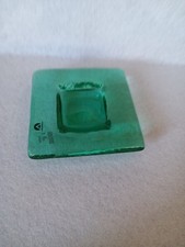 Pattino Verde Vetro Muorano Porta Sapone Porta Gioie