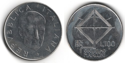 Italia 100 lire - -, 100°