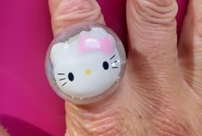 Anello a bolle Kawaii bianco