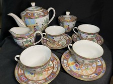 Antico servizio da tè rosa