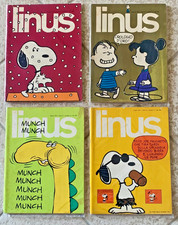 LINUS,LOTTO DI 4 VOLUMI,ANNO 1972,NUMERI: 1+2+3+7,IMBUSTATI DA EDICOLA,VINTAGE