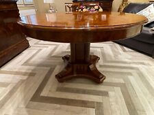 Tavolo da pranzo rotondo siciliano in legno massello barocco con 4 sedie