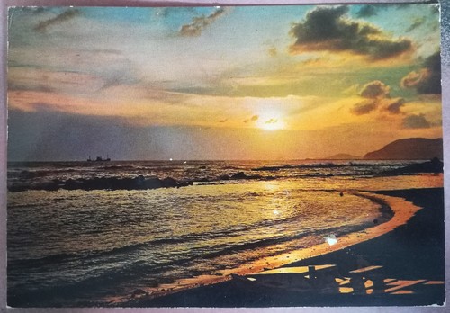 Cartolina mare tramonto - cartolina,