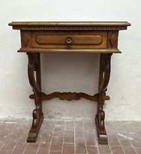 TAVOLINO PORTATELEFONO COMODINO ARTE POVERA DA SALOTTO NOCE