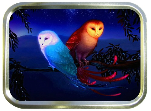 Blue love owl 2oz gold - blue,