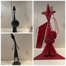 Lotto sculture vintage ferro battuto