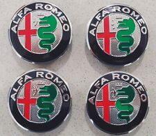 COPRIMOZZI ALFA ROMEO GIULIETTA MITO BRERA 147 TAPPI RUOTA MY2015 SILVER 60MM x4