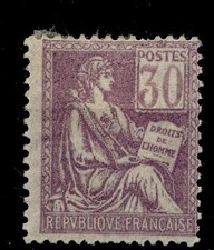 FRANCIA - 1900/01 - Allegoria. Tipo "Mouchon" - 30 c. violetto. Tipo I. MH