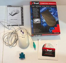 Trust Ami Mouse 300 Dual Scroll PS/2 con manuale,adattatore seriale  e cd driver