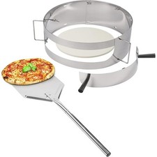 BBQ PIZZA - Kit Completo Per Pizza Alla Griglia Regolabile Termometro Integrato