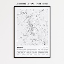 Stampa Mappa Urbino, Poster