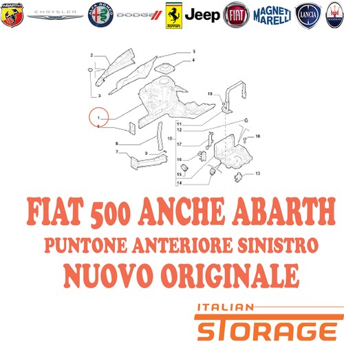 Fiat 500 anche abarth - anche, puntone